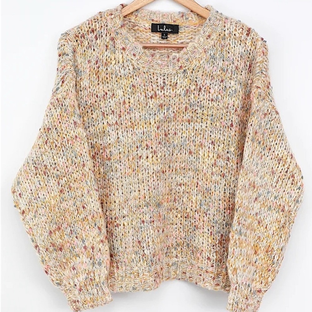 Lulu's Beige Knit Sweater